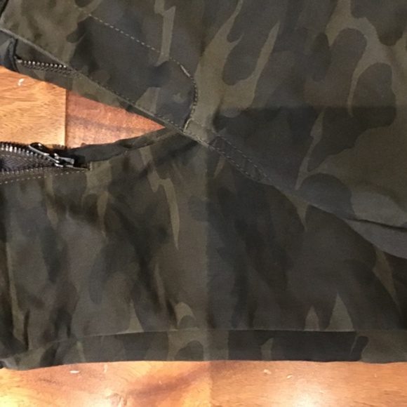 Zara Basic Z1975 Denim Camo Skinny Moto Jeans - Picture 3 of 5